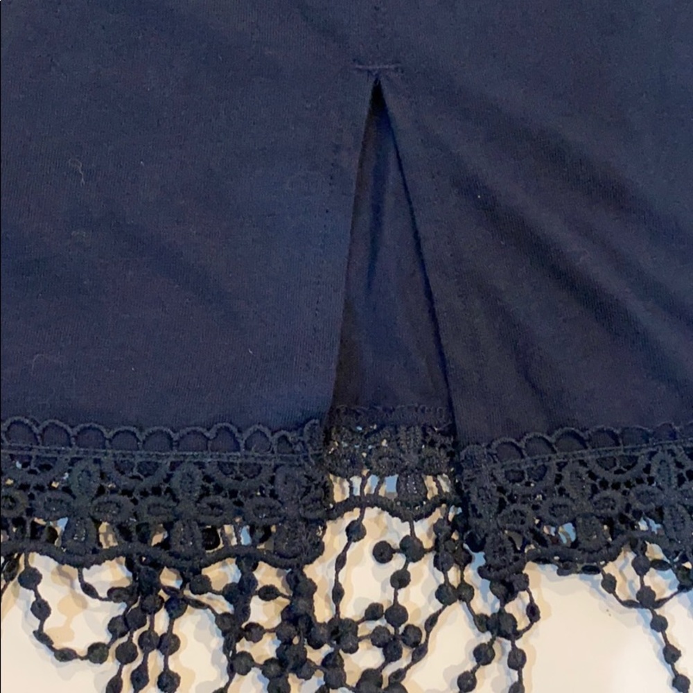Hollister Fringed Tank Top Small Flower Child Blue - Picture 6 of 7
